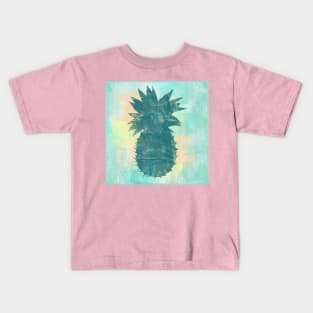 Painted Pineapple Tropical Colors Kids T-Shirt